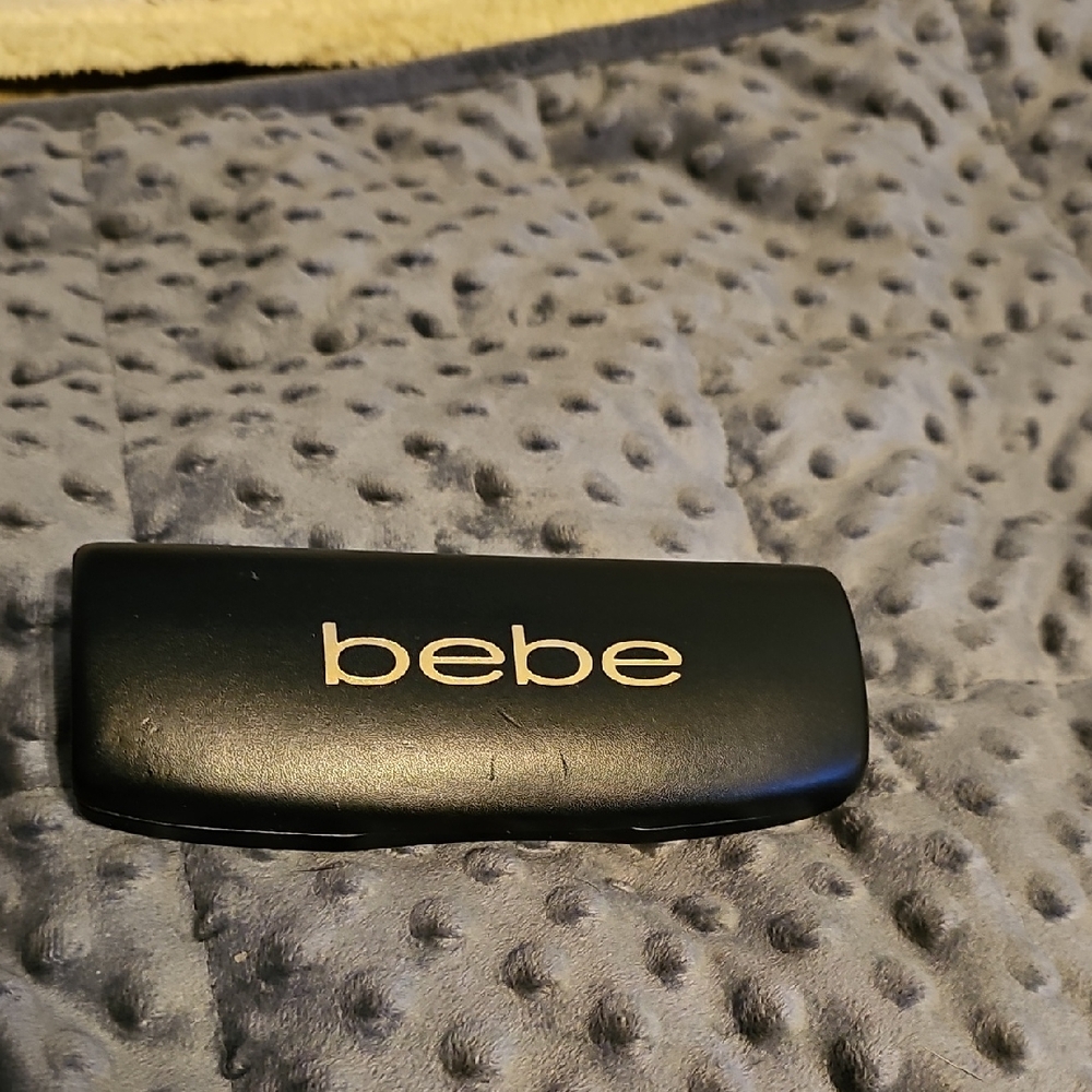 Bebe Black Eyewear Hard Case with Hinge